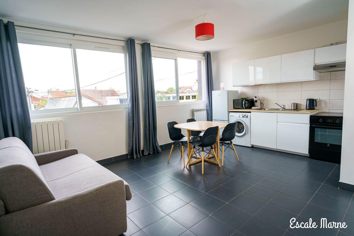 Escale-marne Fr - 202 - Free Parking - Free Luggage Storage - Equipped - Linen Included - Washing Machine - 10mn Walk Metro 8 - Rer A - Panoramic View - From 1 To 14 Guests